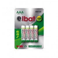 ELBAT EB0165 Pack de 4 Pilas Recargables Aaa Ni-mh 1000MAH 1.2V