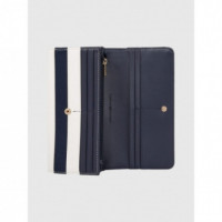 TOMMY HILFIGER Cartera AW0AW14652 Iconic Tommy Lrg Flap Stripe