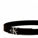 Cinturón de Piel con Logo  CALVIN KLEIN