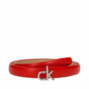 Cinturón Slim de Piel con Logo  CALVIN KLEIN