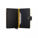 Cartera SECRID Miniwallet Matte Black & Ochre Negro
