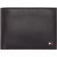 Cartera Tommy Hilfiger Eton Cc Flap And Coin Negro  TOMMY JEANS