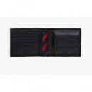 Cartera Tommy Hilfiger Johnson Cc Flap And Coin Negro  TOMMY JEANS