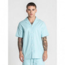 Camisa Gk Natura Azul Turquesa  GIANNIKAVANAGH