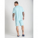 Camisa Gk Natura Azul Turquesa  GIANNIKAVANAGH