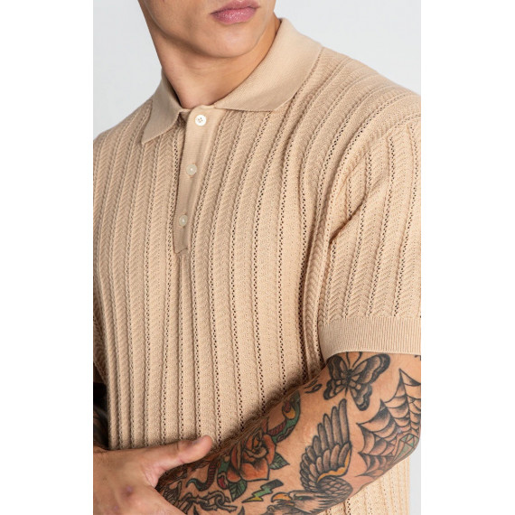 Polo Gk Knit Beige  GIANNIKAVANAGH