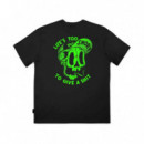 Camiseta THE DUDES Too Short Smokes Neon Negro