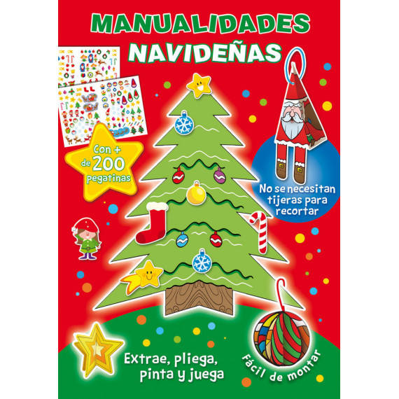 Manualidades Navideãas 200 Pegatinas   2024