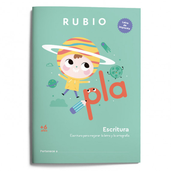 Escritura con Letra de Imprenta +6 Años A4 Rubio   2024