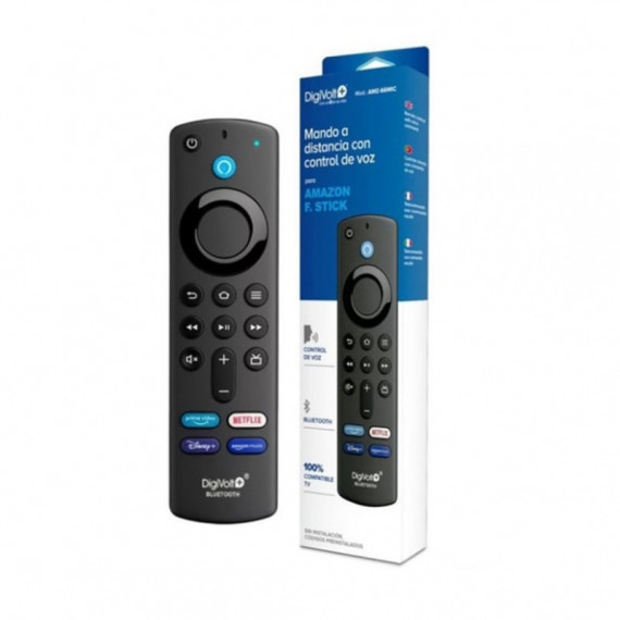 DIGIVOLT AMZ-66MIC Mando a Distancia BLUETOOTH con Micrófono para Amazon Fire Stick – Compatible con Control de Voz