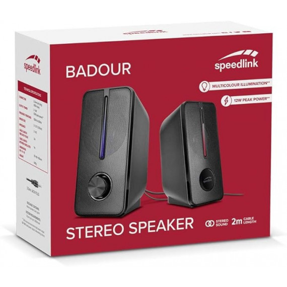 Altavoces Estereo SPEEDLINK Badour Negro Pc