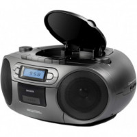 Radio Cassette Portátil con Cd, BLUETOOTH y USB AIWA BBTC-550MG Gris