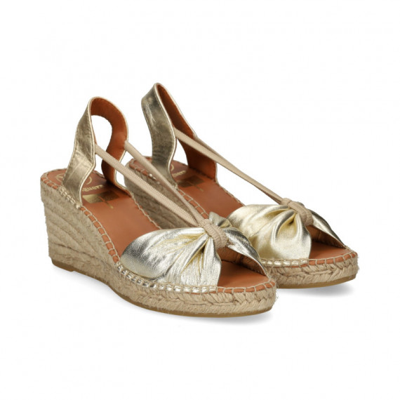 SANDALIA TIRAS LADOS METALIZADO PLATINO