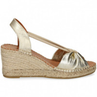 SANDALIA TIRAS LADOS METALIZADO PLATINO