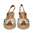 SANDALIA TIRAS LADOS METALIZADO PLATINO