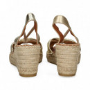 SANDALIA TIRAS LADOS METALIZADO PLATINO