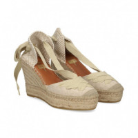 Abierto Lados Acordonada Lino Beige  VIGUERA