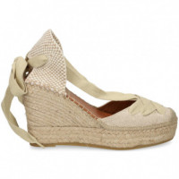 Abierto Lados Acordonada Lino Beige  VIGUERA