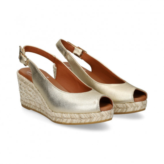 ABIERTO PUNTA Y TALON METALIZADA PLATINO