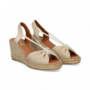 SANDALIA PIEL PERFORADA BEIGE