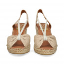 SANDALIA PIEL PERFORADA BEIGE