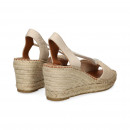 SANDALIA PIEL PERFORADA BEIGE