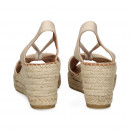 SANDALIA PIEL PERFORADA BEIGE