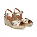 ABIERTO PUNTA Y TALON METALIZADA BEIGE