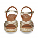 ABIERTO PUNTA Y TALON METALIZADA BEIGE