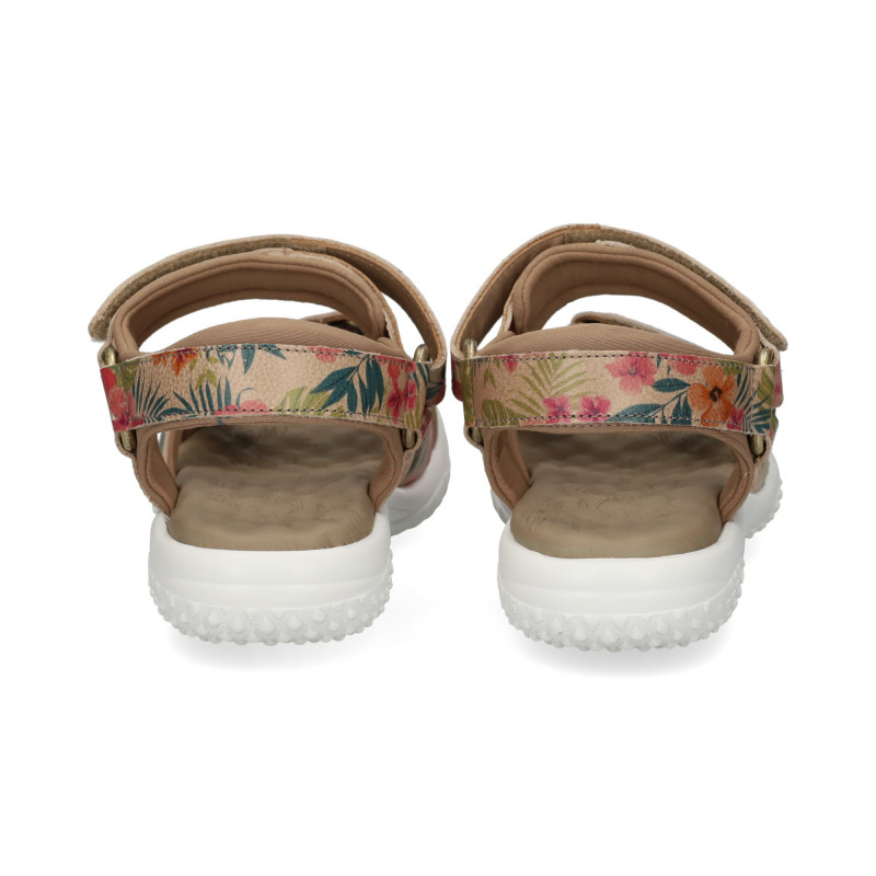 Sandalia Surfera Flores Beige PANAMA JACK Guanxe Atlantic