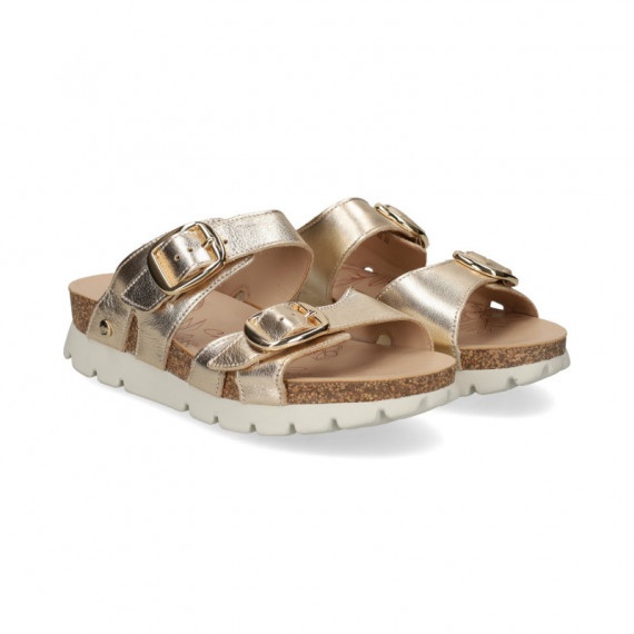 Pala 2 Hebillas Metalizada Oro  PANAMA JACK