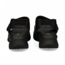 Sandalia 2 Velcros Anchos Napa Negro  PANAMA JACK