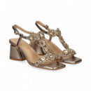 Sandalia Bebe Pedreria Bronce  ALMA EN PENA