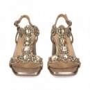 Sandalia Bebe Pedreria Bronce  ALMA EN PENA