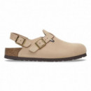 Calzado Zuecos BIRKENSTOCK Tokio Piel Nubuc Sandcastle