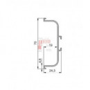 Perfil Gola Central Blanco - 3.90 Metros De Longitud La Unidad - Venta Por Metro Lineal