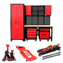 Pack Armario Modular+gato+caballetes+camilla Mecánico Fargo Tools  AICER