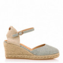 MUSTANG Sandalia de Cuña Plateadas 52194-C57916