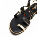 Sandalias Piel Abalorios y Tachas Ione  GIOSEPPO