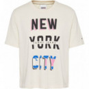 Tjw Bxy Crop New York City Sugarcane  TOMMY JEANS