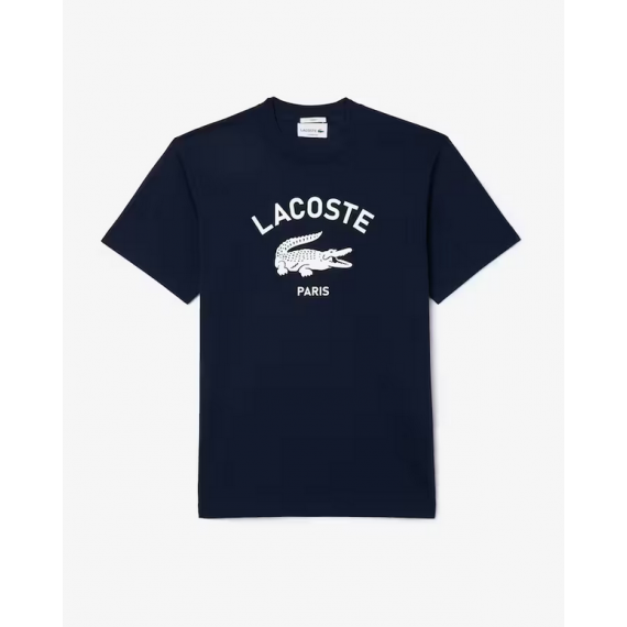 Camiseta LACOSTE Azul Marina Logo Estampado