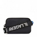 Bandolera Mini con Logotipo Cuadrado de Klj  KARL LAGERFELD JEANS