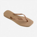Chanclas HAVAIANAS Slim Square Logo Metallic