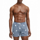 Bañador HUGO Estampado Logos Azul