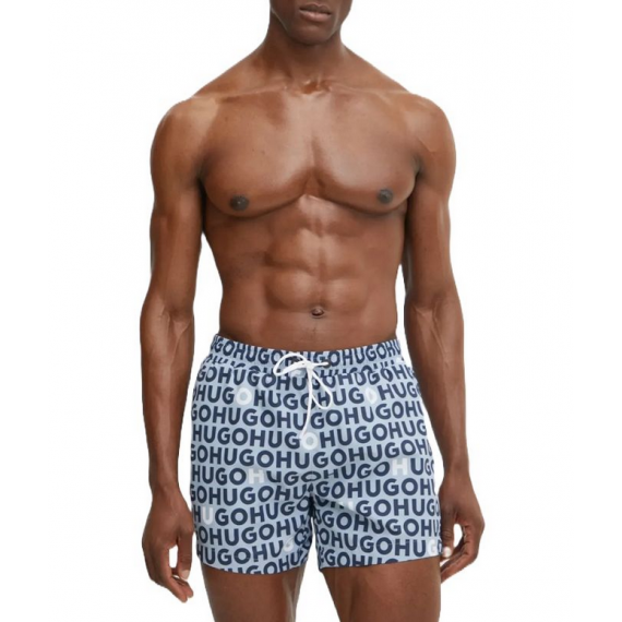 Bañador HUGO Estampado Logos Azul