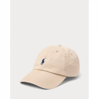 Gorra Polo Ralph Lauren beige logo bordado azul marino