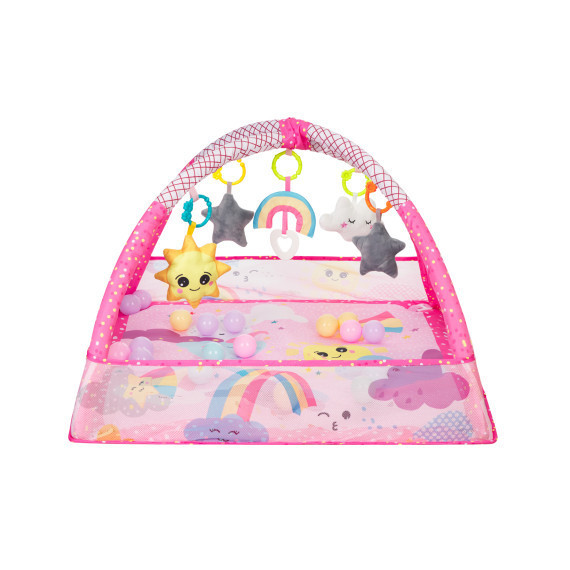 Alfombra de Juegos con 18 Bolas Pink Sky  KIKKABOO