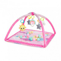 Alfombra de Juegos con 18 Bolas Pink Sky  KIKKABOO