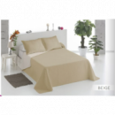 Colcha Bouti Duo 90 Reversible con Funda Cojin Beig  MILA ROSA