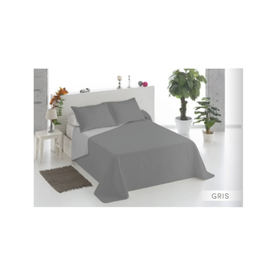 Colcha Bouti Duo 90 Reversible con Funda Cojin Gris  MILA ROSA